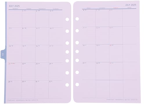 Franklin Planner Original Weekly Refill, 12 Month Edition, Begins July 2025, Classic 86458