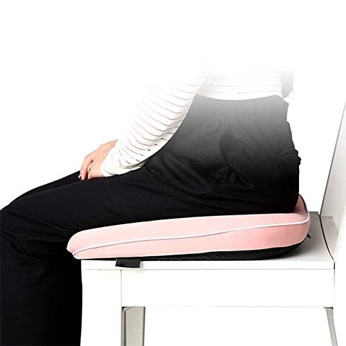 XARONF Seat Cushion, Office Chair Cushions Butt Pillow for Long Sitting, Memory Foam Chair Pad for Back, Coccyx, Tailbone Pain Relief, Pink (Color : Pink)