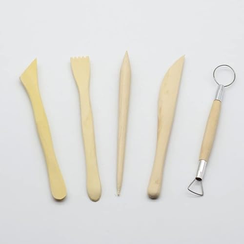 TXGJWRA 5Pcs/Set 6Inch Sculpting Clay Tools Set Wax Carving Shapers Wood Craft Tool