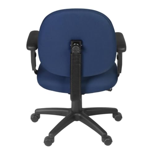 Romig Comfort Series Swivel Fabric Computer Task Chair with Adjustable Arms - Navy Blue