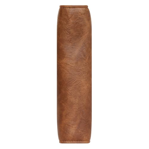 FranklinCovey - FC Basics Ring-Bound Binder for FranklinCovey Planners | Distressed Simulated Leather - Zipper Binder (Classic, Brown)