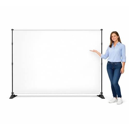 BannerBuzz Custom Step and Repeat Banner with Stand, 11 oz PVC Flex Personalized Logo Backdrop for Events, Photography, Red Carpet, Parties & Photo Booth (8 X 8 ft)