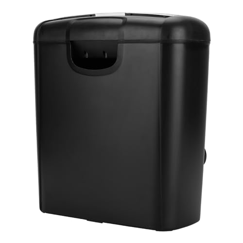6-Sheet Strip Cut Paper, Office Shredders for Home Micro-Cut Commercial Paper Machine Portable Credit Card with 2.6 Gallons/10L Wastebasket, Black