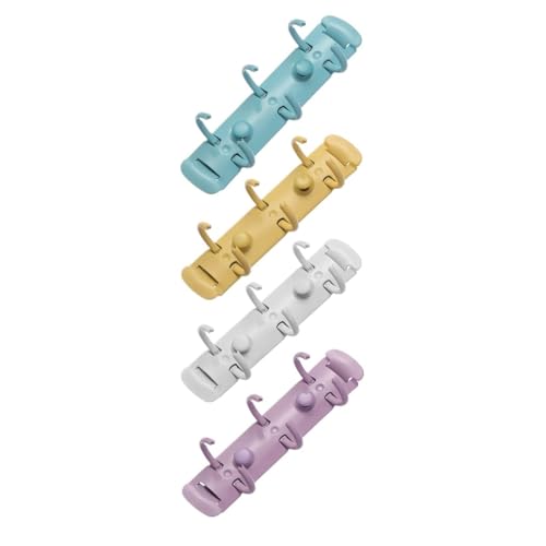 A5 ring binder Ring Binder Mechanism 10pcs 3 Hole Metal Refillable Loose Leaf File Folder Clip Accessory(Green)