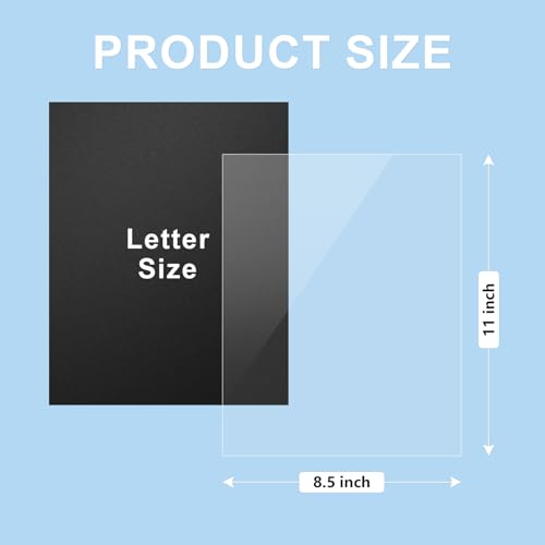 HOUYEE 120Pack Binding Covers and Backs Set, 8.5x11" 10Mil PVC & 12Mil Poly