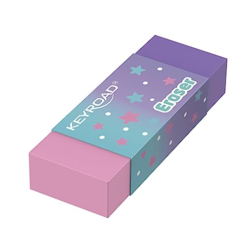 KEYROAD Universal Erasers/Pack of 30 - Pack of 30 / Eraser for Pencil and Coloured Pencil/Colour: Pastel - Rainbow/Ideal for School and Office
