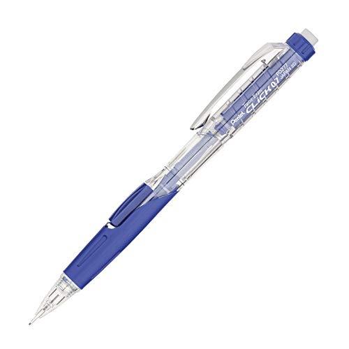 Pentel Twist-Erase Click Mechanical Pencil (0.7mm) Assorted Blue Barrel Colors, Color May Vary, Box of 12 (PD277TC)