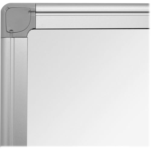MasterVision Whiteboard Magnetic Porcelain Earth Dry Erase Board, 48" x 72" with Aluminum Frame