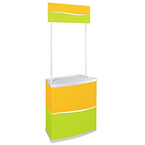 ZeHuoGe Exhibition Display Promo Counter Table Demo Foldable 31-7/8" x 18-1/2" x 80-1/2" Materials PP Traveling Presentations In-Store Displays US Delivery