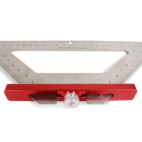 A-type 140MM stainless steel woodworking triangle ruler - angle measuring tool with line drawing and turning functions-A