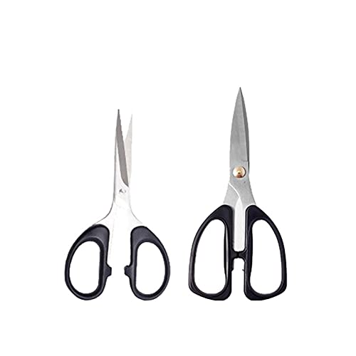 DSWMY Craft Scissors, Craft Scissors 2-Pack Stainless Steel Household for Cutting Chicken Bone Food Suitable for Office and Kitchen Use
