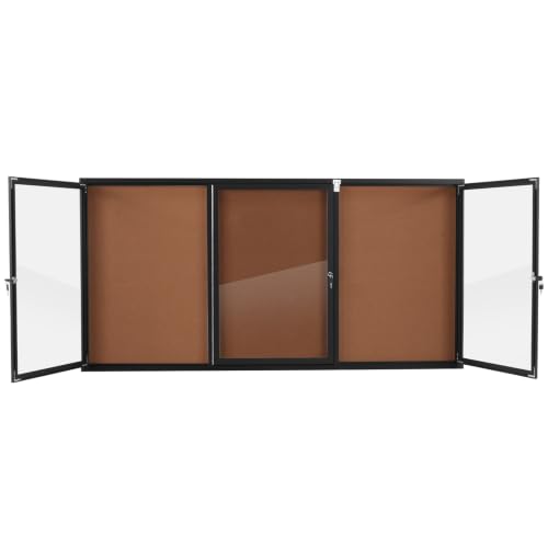 Hubxinly Weatherproof Enclosed Bulletin Board Aluminum Frame with Glass