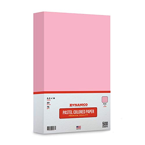Pink 8.5 x 14" Legal Size Pastel Light Color Paper | 1 Ream of 500 Sheets