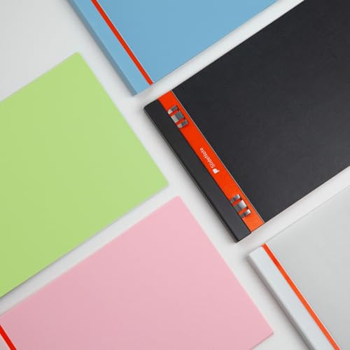 SlideNote SN3SA5Y-PaP Slide Notebook, A5 Horizontal, Pale Pink, PageBase New Sensation Binder, 360° Expandable, Made in Japan, One Touch, Punchless, Holds 30 Sheets of Copy Paper, Portable
