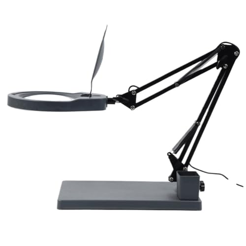 HBCDAAQ Illuminated Magnifier LED Magnifying Glass for Soldering Iron Repair/Table Lamp/Skincare Beauty(D)