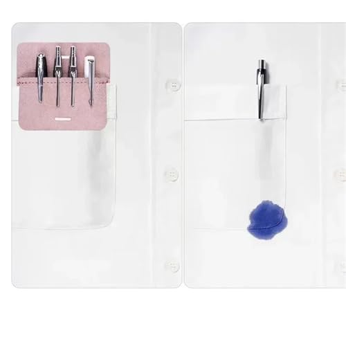 Yiodauh pocket protector 12pcs PU Leather Pencil Bag Gel Ink Pen Holder For Doctor Nurse Teachers Leak-proof Pens Organizer Storage Case Pocket