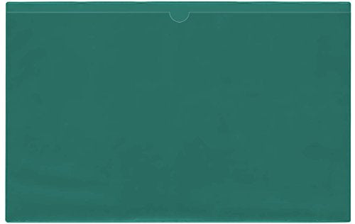 StoreSMART - File Jackets - 25-Pack - Green Plastic Back, Clear Plastic Front - 11" x 17" - FJ3512PQG-25