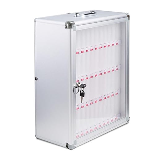 Phone Storage Cabinet, Cell Phone Charging Stations, Cell Phone Locker Cabinet Wall-Mounted Mobile Phone Storage Box, Aluminum Alloy Pocket Chart Storage Locker Box Cabinet, Lockable Storage(36 slots)