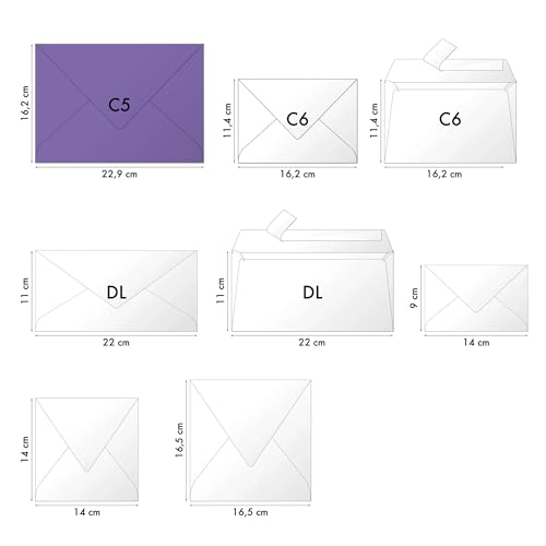 G. Lalo 162 x 229 mm Verge Envelopes, White, Pack of 25