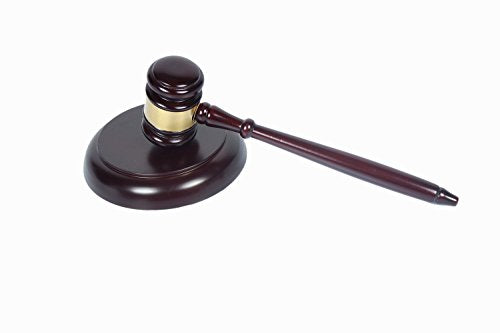 GradPlaza Wooden Judge Gavel Great for Court and Gifts