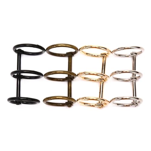 A6 Binder Rings 15Pcs Metal Loose Leaf Book Binder 3 Rings Scrapbook Clips DIY Three-Ring Buckle Calendar Ring for Notebook(Silver)