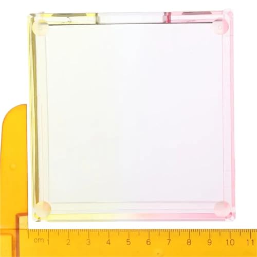 Xuanqiu Acrylic Sticky Note Holder 2 Pack Pink Desk Memo Case Organizer