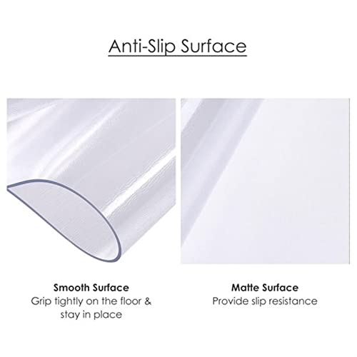 Extra Large Clear Runner Rug for Hardwood Floor, Transparent Chair Mat Vinyl Plastic Low Pile Carpet Protector, 10 9 8 7 6 5 4 3 2 Foot Long