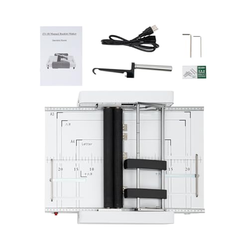 Florchest A3 Booklet Maker, Book Binding Folding Saddle Stitch, 5.8 * 8.2in-11.7 * 16.5in Format Range, Paper Folding Machine for Homes, Schools & Printing Stores
