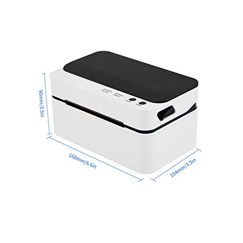 UIOLCFG Portable Shipping Label Printer High Speed Port Direct Thermal Maker Sticker Support 30-85mm Paper Width