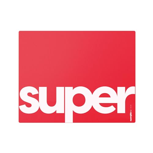 Pulsar Superglide Glass Gaming Mouse Pad v2 ALUMINO-Silicate Glass Surface Anti-Slip Fully Molded high-Density Silicone Rubber 16.5in x 13in (L, Red)