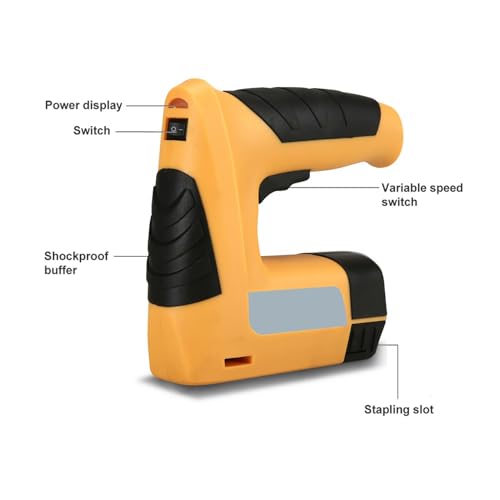 Professional Heavy Duty Stapler 4.2V/2000mAh Rechargeable Nail Gun Portable Straight Nail Gun Electric Nailer Staples Guns Woodworking Tools