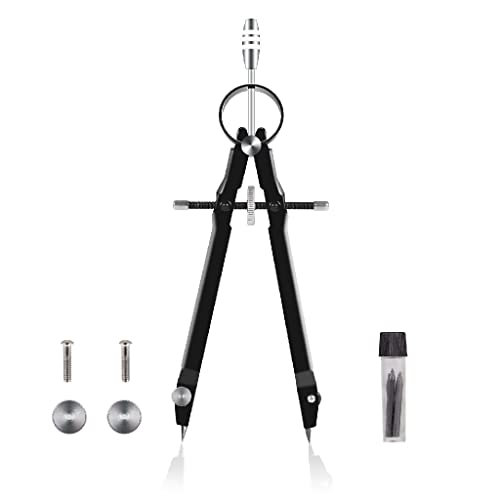 KLJUHGTR Geometry Set, with Locking Math and Precision Compass Metal, Suitable for Solid and Plane Accuracy