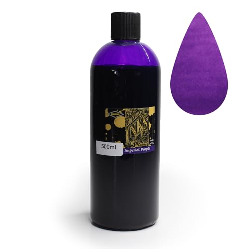 Diamine Ink Bottles - Choose Colour & Bottle Size 80ml/250ml/500ml, Perfect for Artists, Writers, Schools, Large Workplaces (500ml, Imperial Purple)