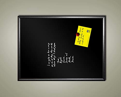 48" x 36" Extra-Large Framed Magnetic Black Chalk Board (Black Frame)