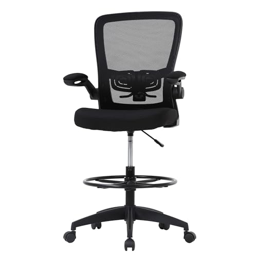 PayLessHere | Ergonomic Drafting Chair | Black | 220lbs Capacity