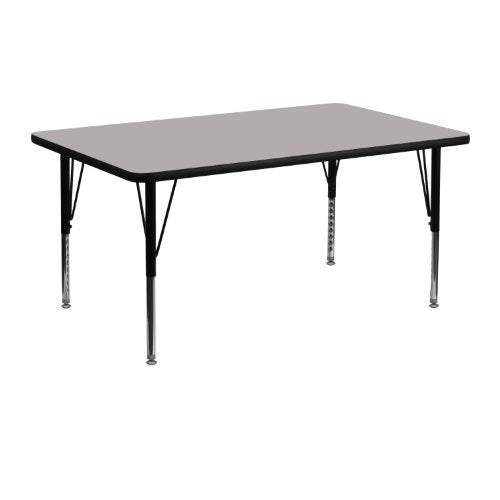 EMMA + OLIVER Gray 48x24 Adjustable Height Activity Table