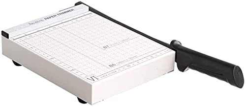 KouRy Paper Trimmer, Paper Cutter Guillotine with Heavy Duty Gridded Base Cut Length 10 Sheets Capacity, Cutting Paper Machine for Home Office (Black)