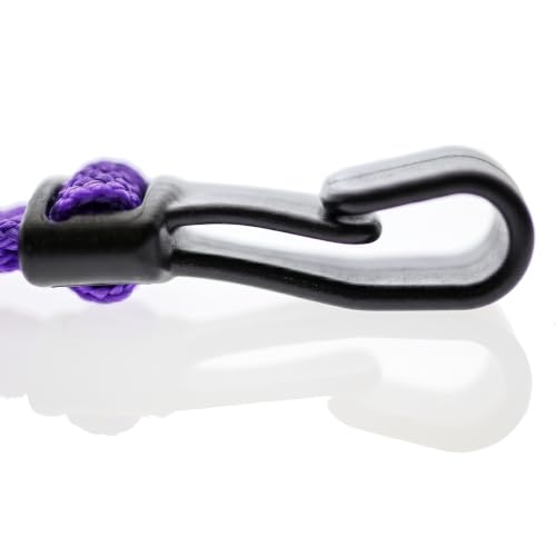 Specialist ID Bulk 100 Pack - MRI Safe ID Lanyards (No Metal) with Plastic No Twist Clip & Safety Breakaway Clasp - Badge Holder (Purple)