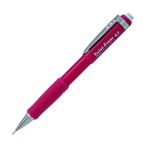 Pentel Twist-Erase III Mechanical Pencil (0.7mm), Red Barrel