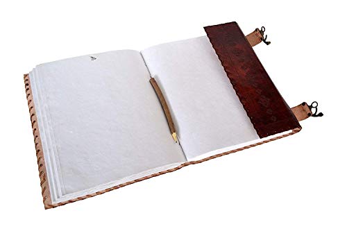 OVERDOSE Seven Stone Leather Journal - Stone Diary Leather Sketchbook Drawing Journal Notebook - Size 14 X 22 Inches | 35 X 55 cm