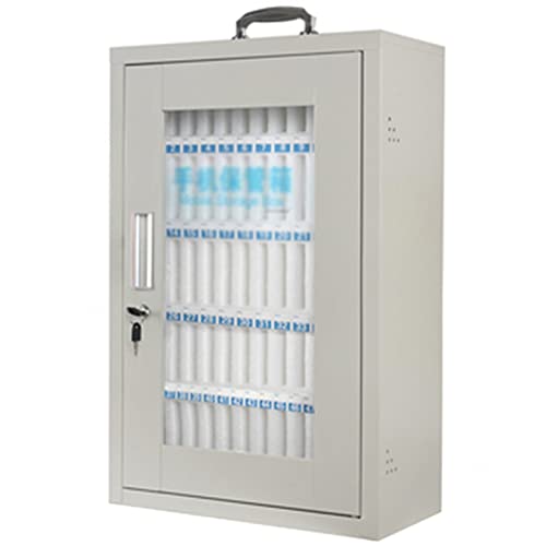 Transparent Mobile Phone Safe Deposit Box with Safety Lock - 24/32/48/60 Slot Cell Phone Storage for Desktop Portable Hand-Carry Design Perfect for Schools and Offices (60slots)