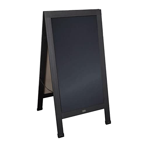 Flash Furniture Magnetic A-Frame Chalkboard Sign, 48" x 24", Black