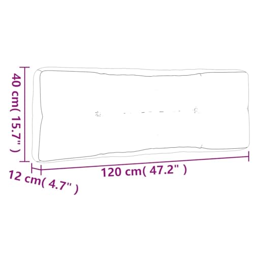 fsahslih 5-Piece Pallet Cushion Set, Cream Polyester Extra Thick Furniture Pads for Outdoor Patio Sofa and Garden Seating, 2 Seat 2 Back and 1 Side Cushion, 31.5 x 47.2 x 3.9 Inches