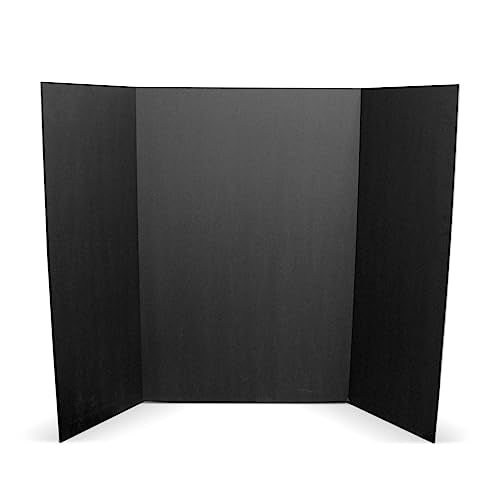 Flipside Products 36” x 48” Foam Project Boards for Presentations, Science Fair, School Projects, Event Displays and Trifold Picture Board - Total Black 3/16'' Thick - 10 Pack