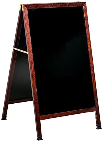 A-Frame Sidewalk Melamine Free Standing Chalkboard Size: 3'6" H x 2' L, Frame Finish: Cherry Stain