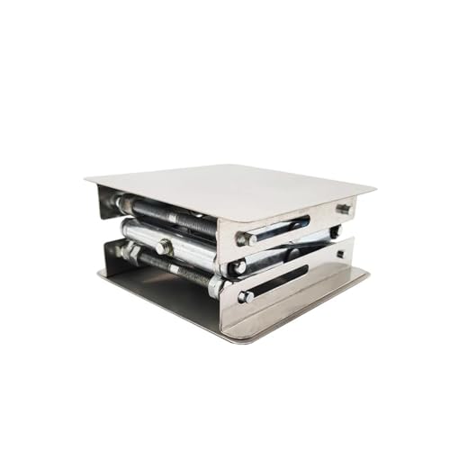 Mini Lifting Table 1pcs Lift Table Lab Plate Jack Scissor Stand Platform Router Workbench Laboratory Carpentry Tools(Aluminum)