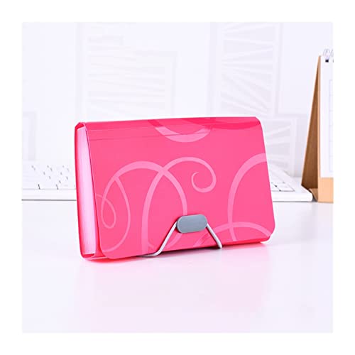 AEYSD-456 Filing Envelopes 2021 New Creative PVC Candy Colors Multi-Layer Folder for Document Folders School Office Stationery Supplies Plastic Folders (Color : Red)