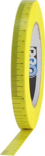 ProTapes Pro Metric Synthetic Rubber Inted Ruler Paper Tape with Flatback Paper Backing, 1 m Perforated, 5.9 mil Thick, 45 m Length x 24mm Width (Pack of 1)