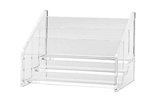 Marketing Holders 12 Pack Business Card Holder Desktop 3 Slot 3 Tier Clear Acrylic Holds 3.5" x 2" Appointment Cards for Reception Areas Networking Events Retail Stores Professional Offices Salons