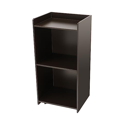 41" Podium Stand, Rolling Wood Lectern Podium with Storage Shelf Presentation Stand Church Pulpits for Church School Conference Podium Stand (Black)